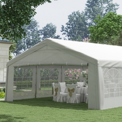 White Heavy Duty Outdoor Party Tent with Removable Sidewalls