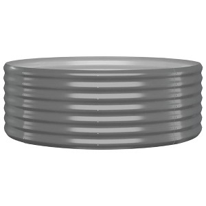 vidaXL Garden Raised Bed Grey Powder-coated steel Medium Durable - 1 of 4