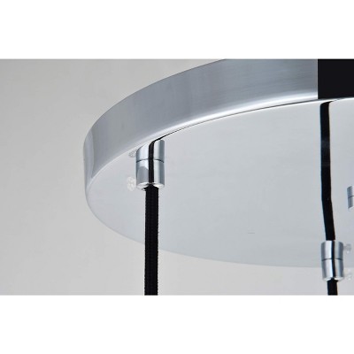 Baxter 3-Light Chrome and Clear Glass Pendant