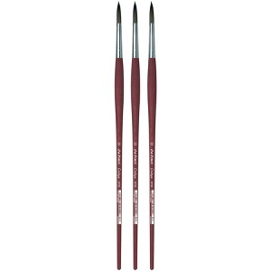 da Vinci COLLEGE Student Brush, Synthetic, Acrylic & Oil, Round, Series 8730, Size 12, Pack of 3 - 1 of 3