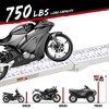 Aluminum Motorcycle Ramp with 750 lbs Capacity, 7.5FT Foldable ATV Ramp, 89" L x 11" W - 3 of 4