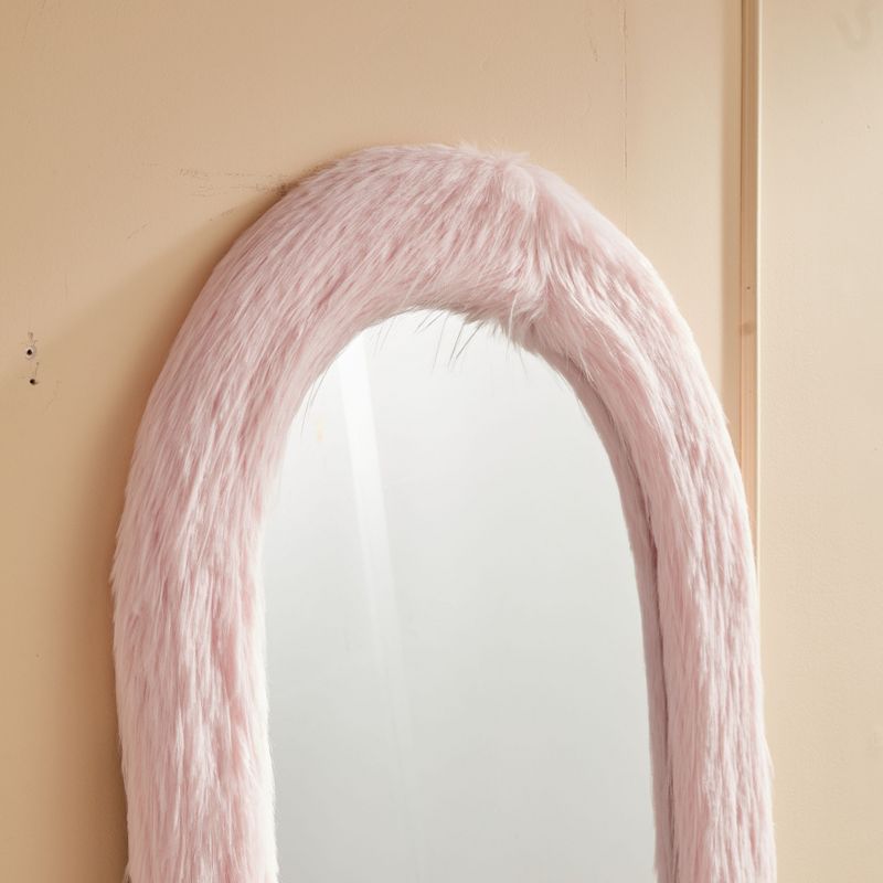 Organnice Arch Shaggy fabric Frame Full-Length Mirror, 4 of 9