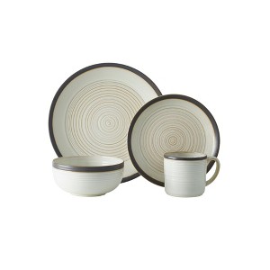 Mikasa Lara 16-Piece Dinnerware Set, Contemporary Stoneware Plates, Bowls & Mugs - Glossy Tableware for Everyday Dining - Dishwasher Safe - 1 of 3