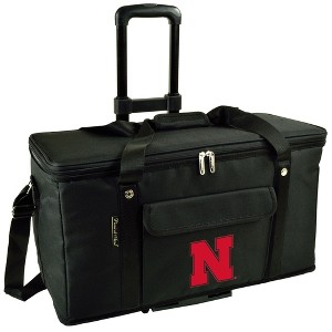 NCAA Nebraska Cornhuskers Folding Soft Sided  Rolling Cooler -64 Cans - 1 of 4