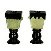 Transpac Dolomite Frankenstein Candle Holders Set of 2 Multicolor Ceramic Halloween Decor for Tabletop and Mantel - 3 of 4