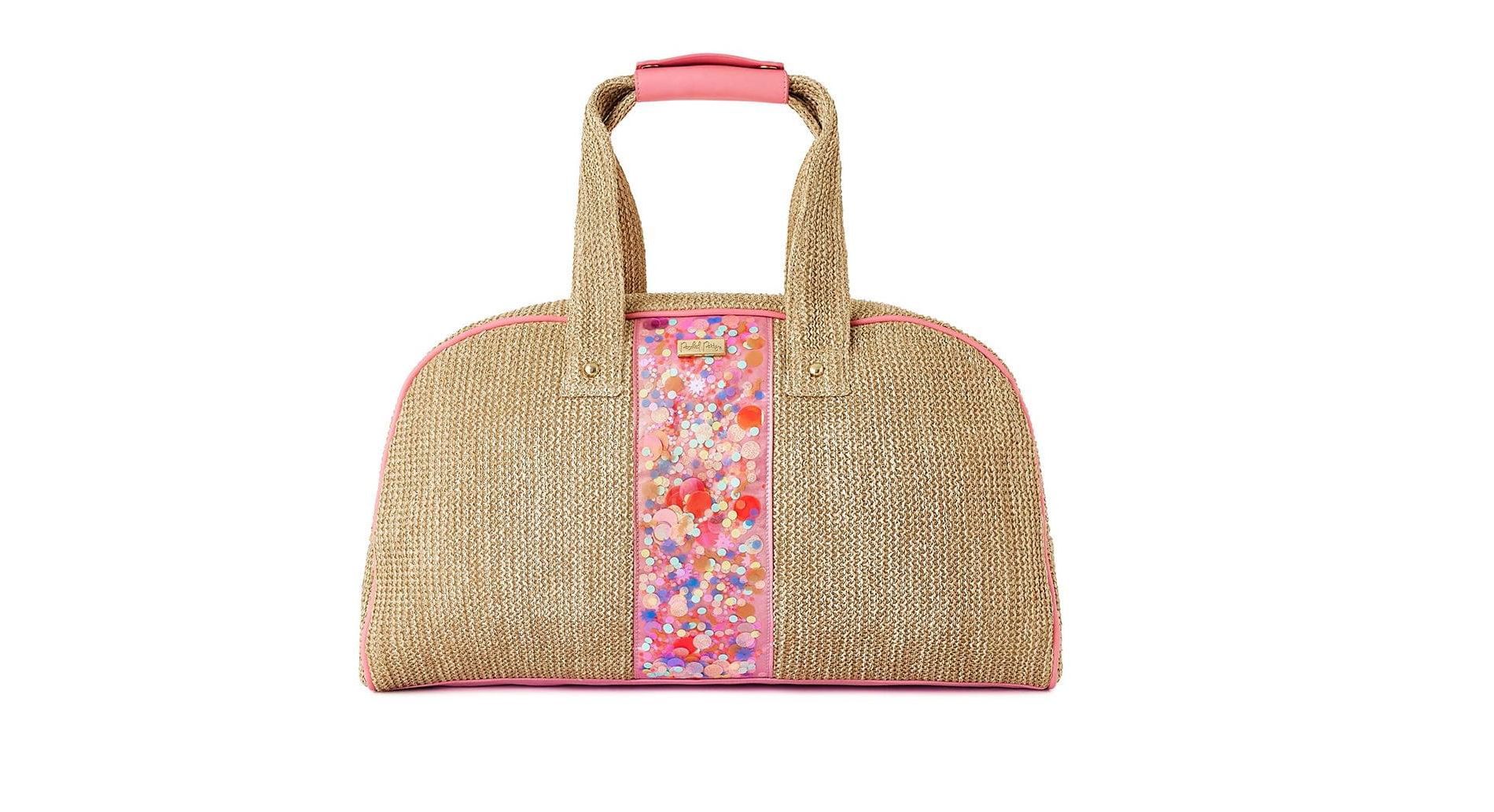 Packed Party Woven Weekender Duffle Bag, Cute Overnight Travel Luggage for Women, Great for Ladies at the Gym, Airlines, Travel, Hospital Visits and