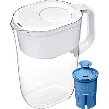 Brita Water Filter 10-Cup Tahoe Water Pitcher Dispenser with Elite Water Filter - White