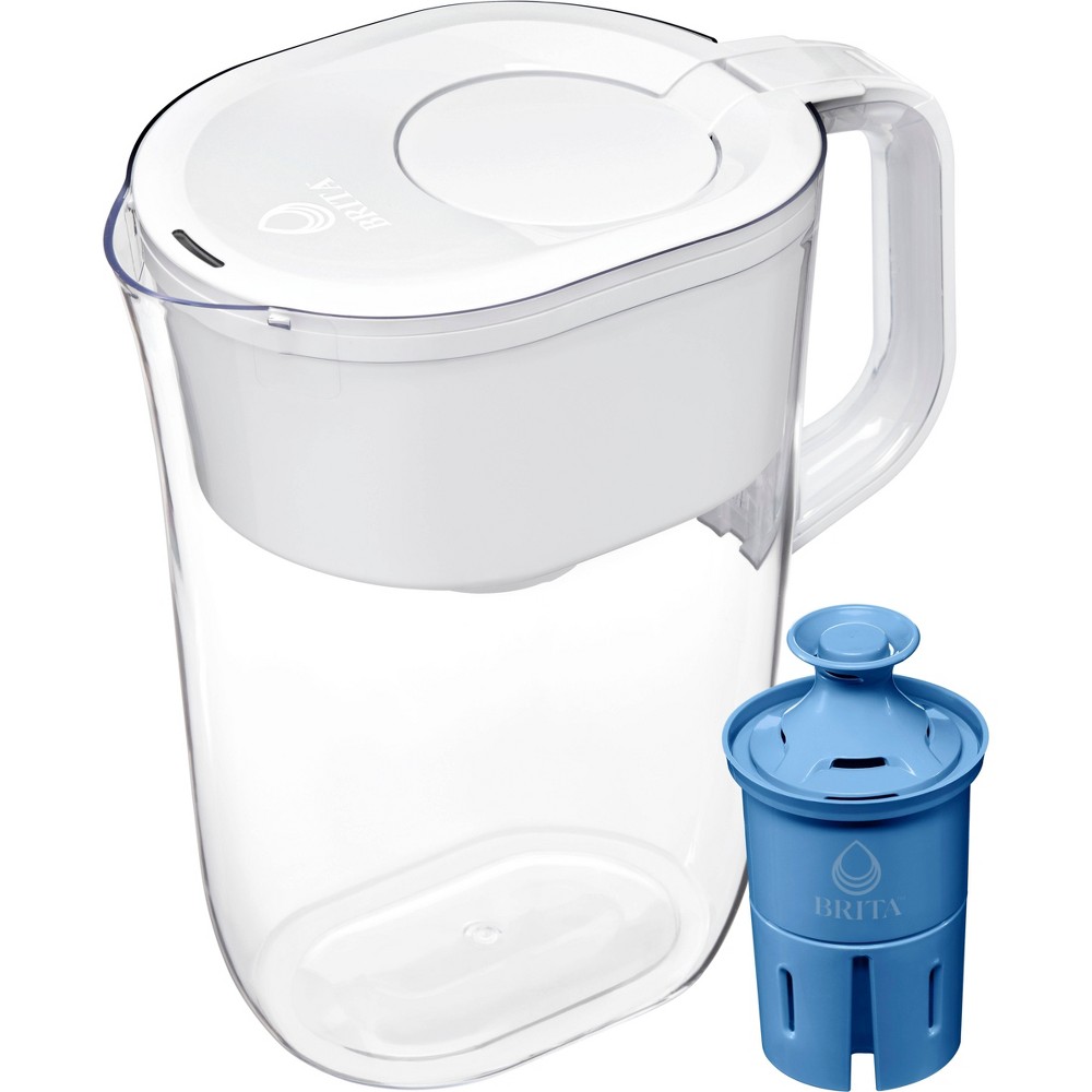 Brita Water Filter 10-Cup Tahoe Water Pitcher Dispenser with Elite Water Filter - White -  84665981