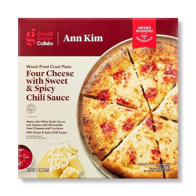 Frozen Wood-Fired Crust Four Cheese with Sweet & Spicy Chili Sauce Pizza - 15oz - Good & Gather™ Collabs | Ann Kim