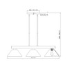 Cobalt Collection Modern Three-Light Billiard Light - 14.25" x 10.5" x 49.5" - 3 of 4