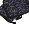 Unique Bargains Oven Mitts and Pot Holder Mustache Print Polyester Closed Cell Foam Black - 2 of 4