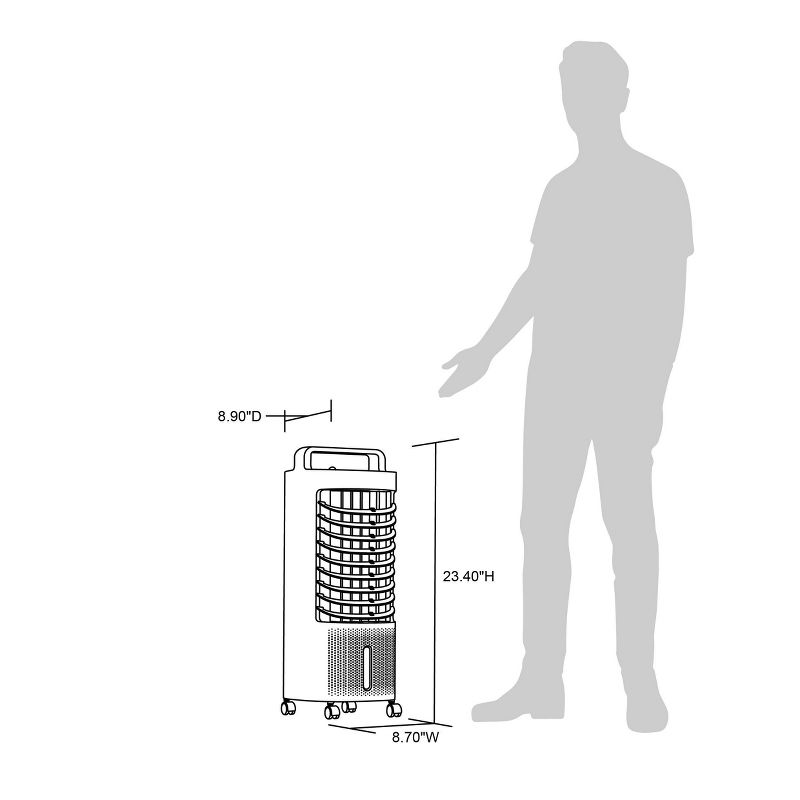 Frigidaire 2-in-1 Personal Evaporative Air Cooler, 175 CFM's with 3 Fan Speeds & Removable WFEC180WH00, 5 of 12