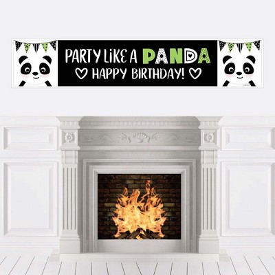 Big Dot of Happiness Party Like a Panda Bear - Happy Birthday Decorations Party Banner