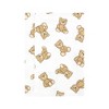 Hudson Baby Cotton Poly Flannel Burp Cloths 8-Pack, Teddy Bears, One Size - 3 of 4
