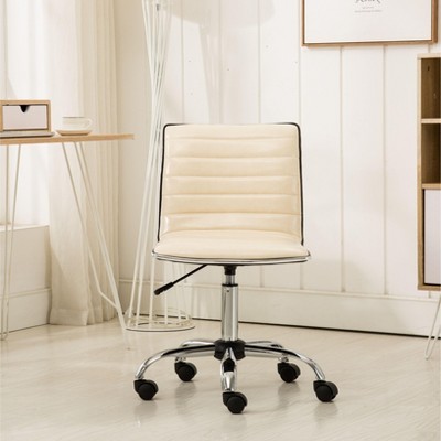 NicBex Home Office Chair with Rotatable Modern Adjustable Height Faux Leather Computer Chair with 5 Wheels for Office, Study, Bedroom
