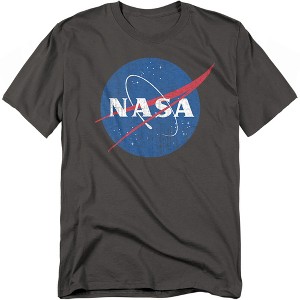 Men's Nasa Meatball Logo Distressed T-Shirt - 1 of 4