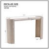 Modern Faux Marble Console Table,53'' Narrow Entryway Table with Raised Edge for Hallway,Foyer or Living Room–The Pop Home - 2 of 4