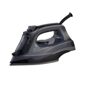 Elama Dry/Steam Cloths Iron in Black with Non-Stick Soleplate and ...