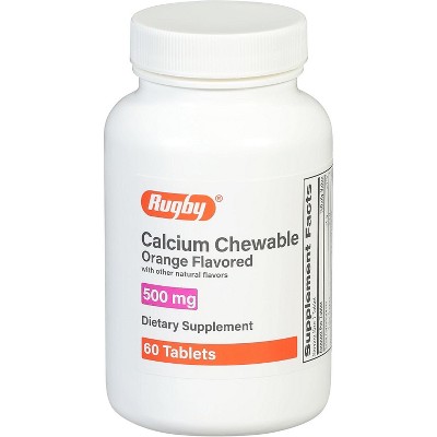 Rugby Oyster Shell Calcium 500mg Supplement, 60 Count