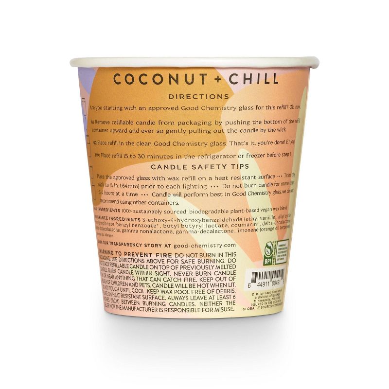 Good Chemistry&#8482; Biodegradable Candle Refill Coconut and Chill - 8.3 oz, 5 of 6