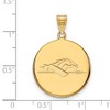 Black Bow Jewelry 14k Yellow Gold Longwood Lancers NCAA Large Pendant - 2 of 3