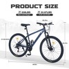 RISOKEYS 27.5 Inch Wheels 21 Speed Adult Mountain Bike , with Mechanical Disc Brakes,Light Weight Aluminium Alloy Frame for Men,Women, - 3 of 4