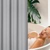LunaLulinlk Waffle Shower Curtain, 72"x72" Gray Fabric Shower Curtains - 2 of 4