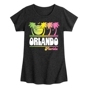 Girls' - Instant Message - Orlando, Florida Fitted Short Sleeve Graphic T-Shirt - 1 of 4
