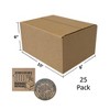 UOFFICE 10" x 8" x 6" (Pack of 25) Corrugated Shipping Boxes - 2 of 4
