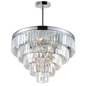 CWI Lighting,Weiss 12 Light Down Chandelier With Chrome Finish - 1 of 4