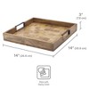 Mikasa Avery Square Lazy Susan Serving Tray, 14" Mango Wood & Iron Rotating Turntable, Dining Table Spinner for Appetizers, Cheese Displays, Cocktails - 3 of 4