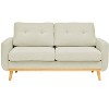 Kumasinova 67.7" Modern Loveseat Sofa,Upholstered Sofa Couch with Tapered Solid Wood Legs,Tufted Polyester Fabric Lounge Sofa for Living Room - 2 of 4