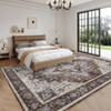 Washable Floral Medallion Soft Non Slip Carpet Indoor Retro Accent Large Floor Carpet Stain Resistant Non Shedding Rugs - 4 of 4