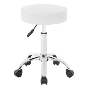 BestMassage Round Rolling Stool Swivel Salon Stool Adjustable Spa Stool with 5 Wheels - 1 of 4