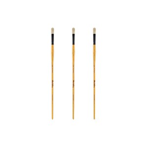 Mimik Hog Professional Synthetic Hog Bristle Paint Brush- Versatile Alternative to Natural Hog Hair Paint Brushes for Oil Painting, Acrylics, Inks, - 1 of 4