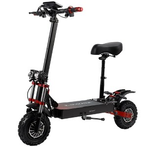Topteng 12" Electric Scooter for Adults - Black: 2000W Motor, 40 mph Max Speed, 50 Mile Range - 1 of 4