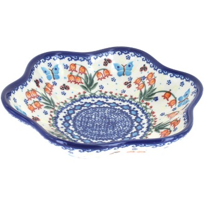 Blue Rose Polish Pottery Joy of Spring Medium Daisy Bowl