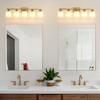 DAKAFUL Bathroom Vanity Light, 4/5/6/8/10-Light Vanity Fixture with Frosted Glass Shades,Reversible Wall Light Over Mirror, for Bathroom/Bedroom - 3 of 4