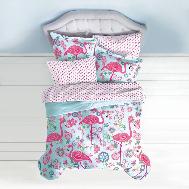 Twin Flamingo Mini Bed in a Bag - Dream Factory, 4 of 8