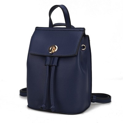 MKF Collection Serafina Vegan Leather Women’s Backpack Bag by Mia K- Navy