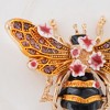 Anna-Kaci Crystal Rhinestone Bee Crystal Rhinestone Brooch Pin - Elegant Enamel Insect Flower Jewelry for Women & Men - 4 of 4