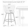 Dsvimoy Counter and Bar Stool 360 Degree Swivel Upholstered Barstools with Metal Legs for Kitchen, Gray, 24"*21.7"*16.5" - 3 of 4