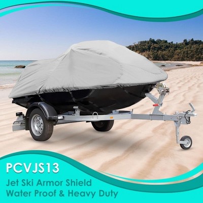 Gray Marine Grade Waterproof Polyester Jetski Cover for 127''-138''