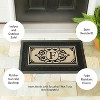 Evergreen Cambridge Monogram Burlap Sassafras Indoor Outdoor Switch Doormat Letter F 1'10"x10" Brown - 2 of 4