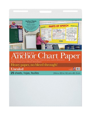 Pacon Primary Chart Paper Pad, 24 X 36 Inches, White, 100 Sheets