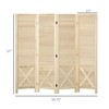 NicBex Room Divider Folding Privacy Screen with Peg Board Display for Home & Office - 3 of 4