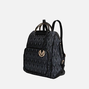 MKF Collection Cora Milan M Signature Trendy Travel Backpack by Mia K- Black - 1 of 4