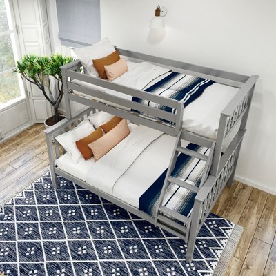 Classic Twin Over Full Pine Wood Bunk Bed with Slats
