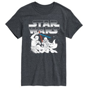 Men's - Star Wars - Luke Vs Vader Short Sleeve Graphic T-Shirt - 1 of 3