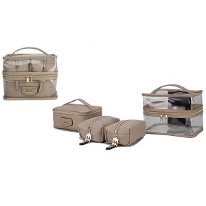 MKF Collection Emma Handbag Cosmetic Clear Case set by Mia K- 4 pieces - 1 of 4